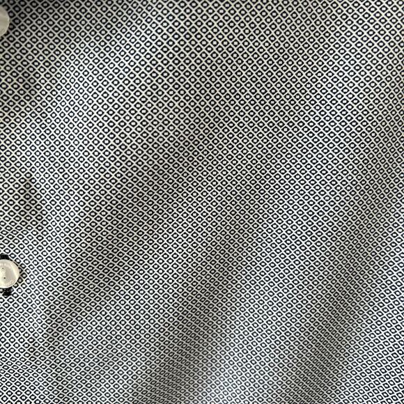 Calvin‎ Klein Mens Infinite Gray Diamond Print Button Up Long Sleeve Size L Work - Picture 3 of 8